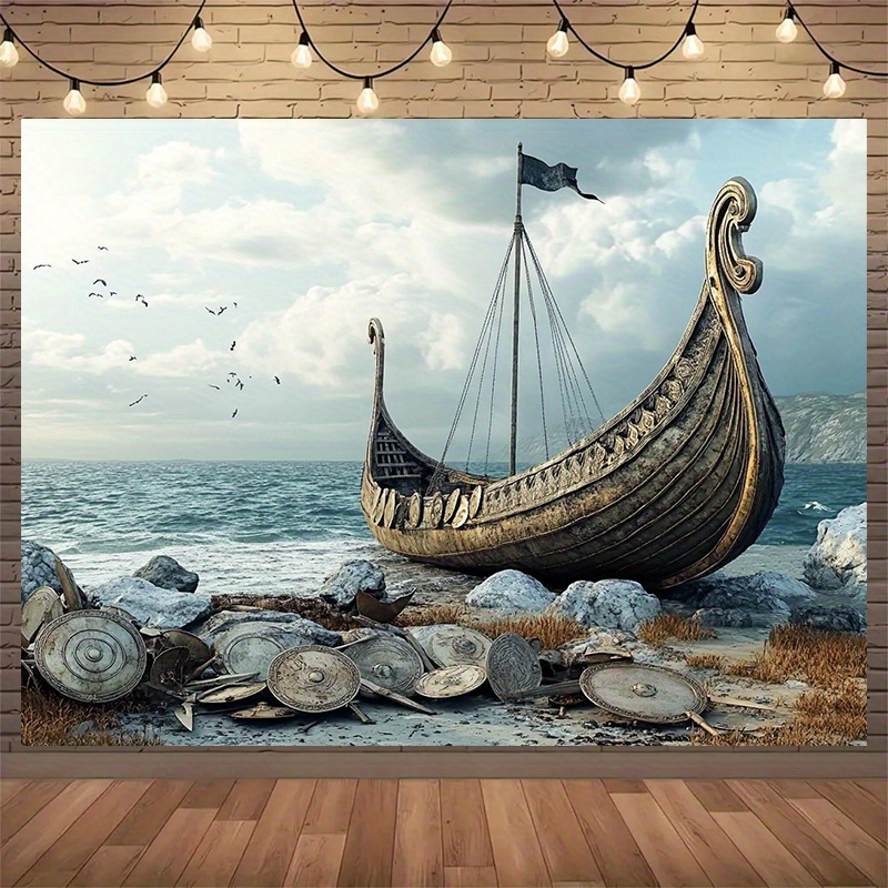 Outdoor Adventure Background - 대형 바이킹 모험 사진 배경 및