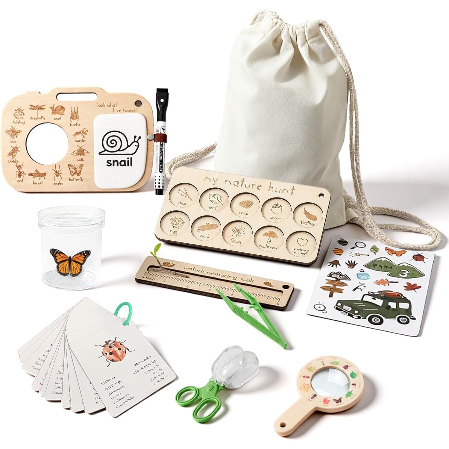 Outdoor Adventure Learning - 어린이용 곤충 채집 키트 (곤충 상자,