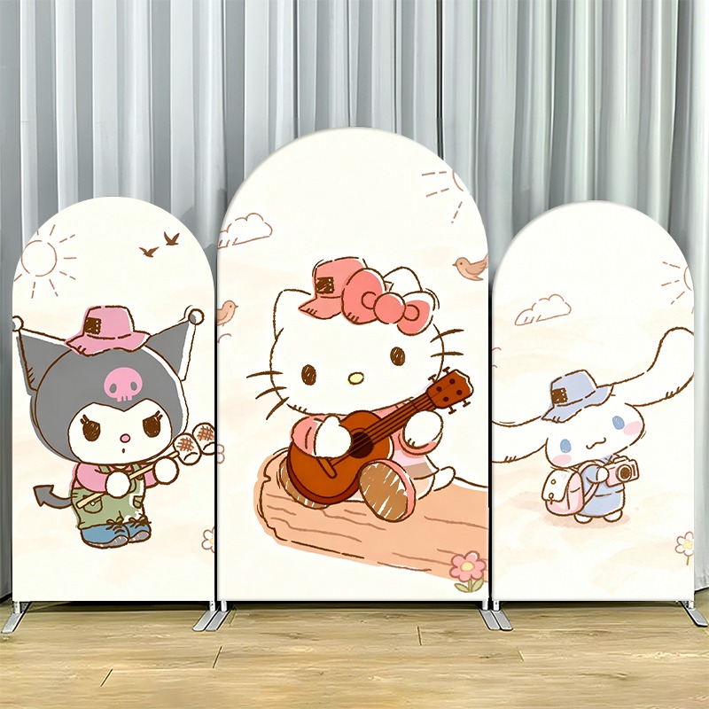 Outdoor Adventure Background - 2D 플랫 아치형 배경 커버 싱글