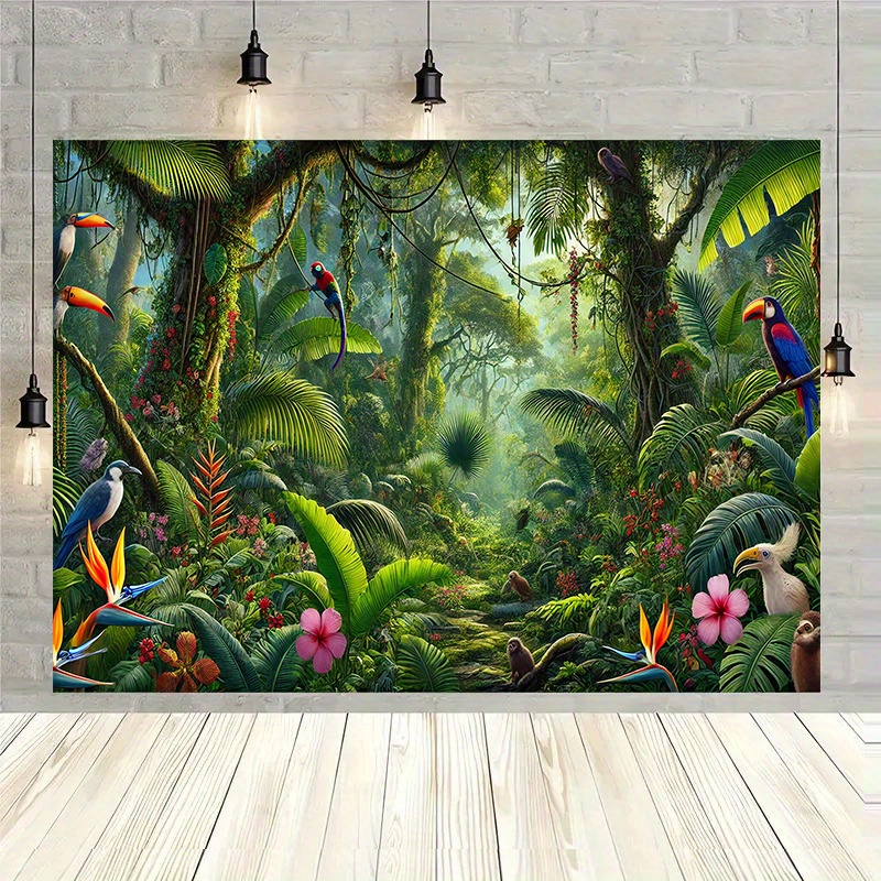 Outdoor Adventure Background - 1pc 정글 모험 배경 배너 배경