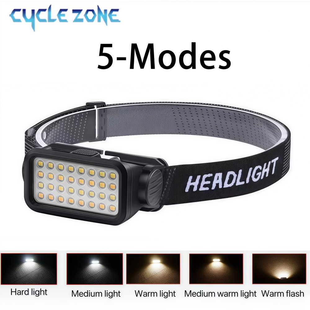 휴대용 충전식 헤드램프, 32 LED, 5 가지 모드  - Outdoor Adventure At 리뷰 및 가격