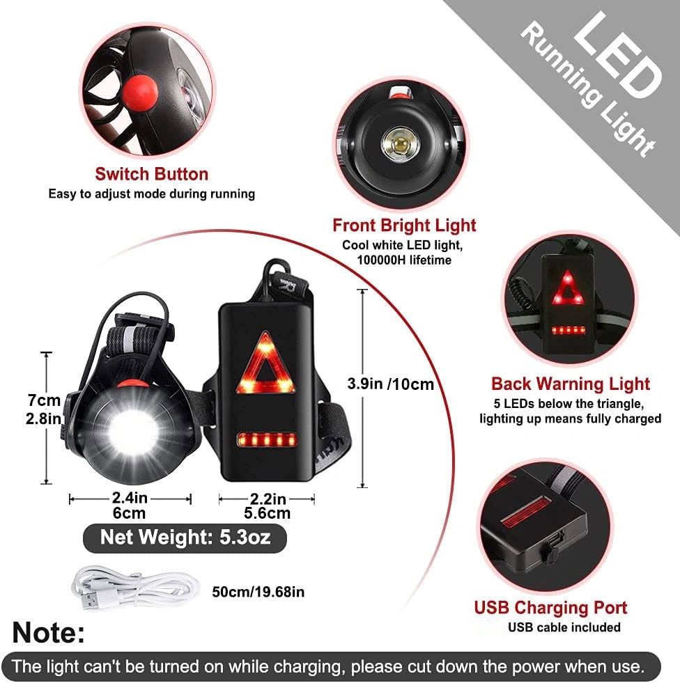1pc 야외 야간 실행 USB 충전 조명 LED 가슴  - Outdoor Adventure Holidays 리뷰 및 가격