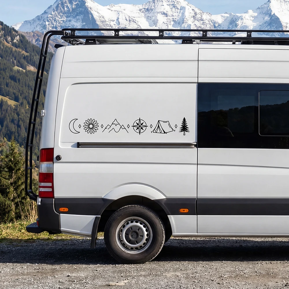 야외 모험 이야기 디자인 자동차 스티커 SUV 캠프 밴 - Outdoor Adventure Vans 리뷰 및 가격