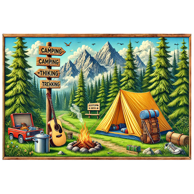 1 캠핑 및 야외 모험 배경, 직물, 전기가 필요하지  - Outdoor Adventure Background 리뷰 및 가격